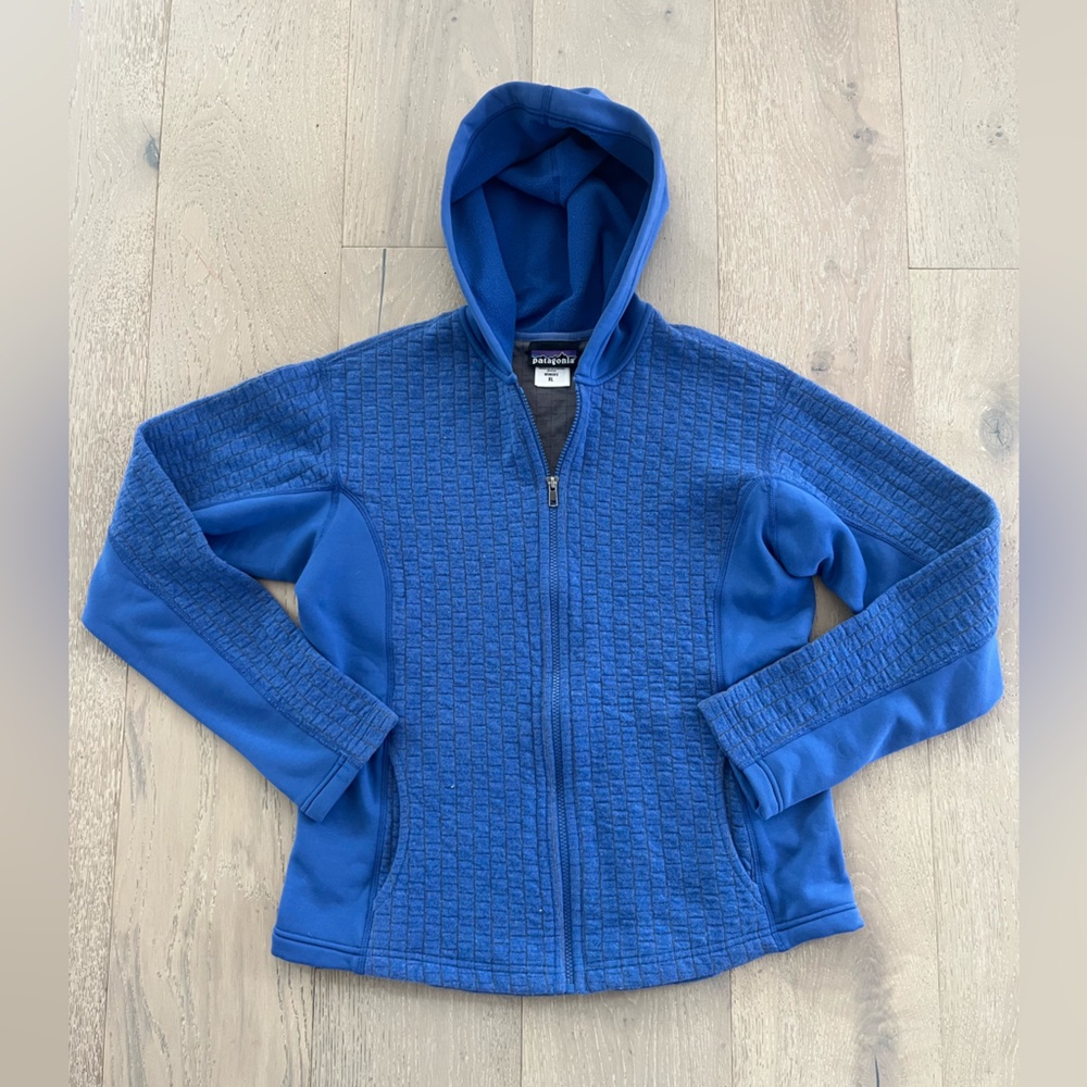 Patagonia Women’s Blue Technical Performance Full-Zip Hooded Jacket XL